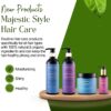 Majestic Style Vegan & Organic Moisturizing Hair Care Set 4 Pcs 16.6 fl oz+5.6 fl oz
